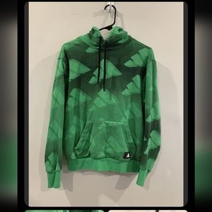 Men's Adidas Future Icons Allover Print Hoodie Medium Green